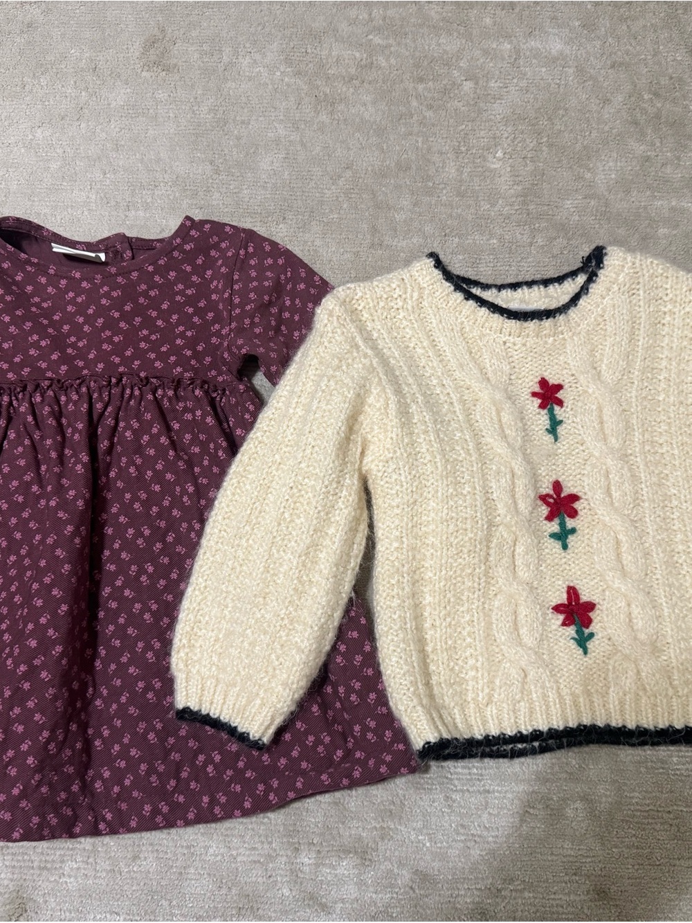 Zara Toddler Dress and Knitted Sweater